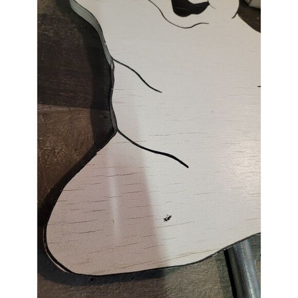 Wooden Ghost smiling halloween lawn decor - Picture 3 of 6